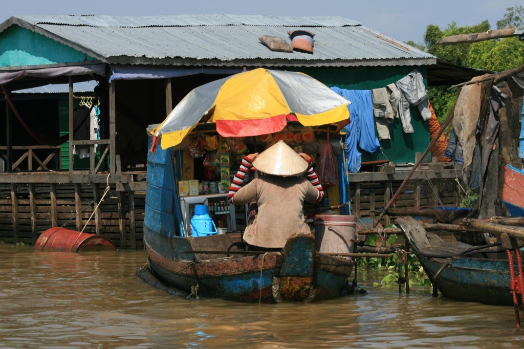 Schwimmende Dörfer Tonle Sap See